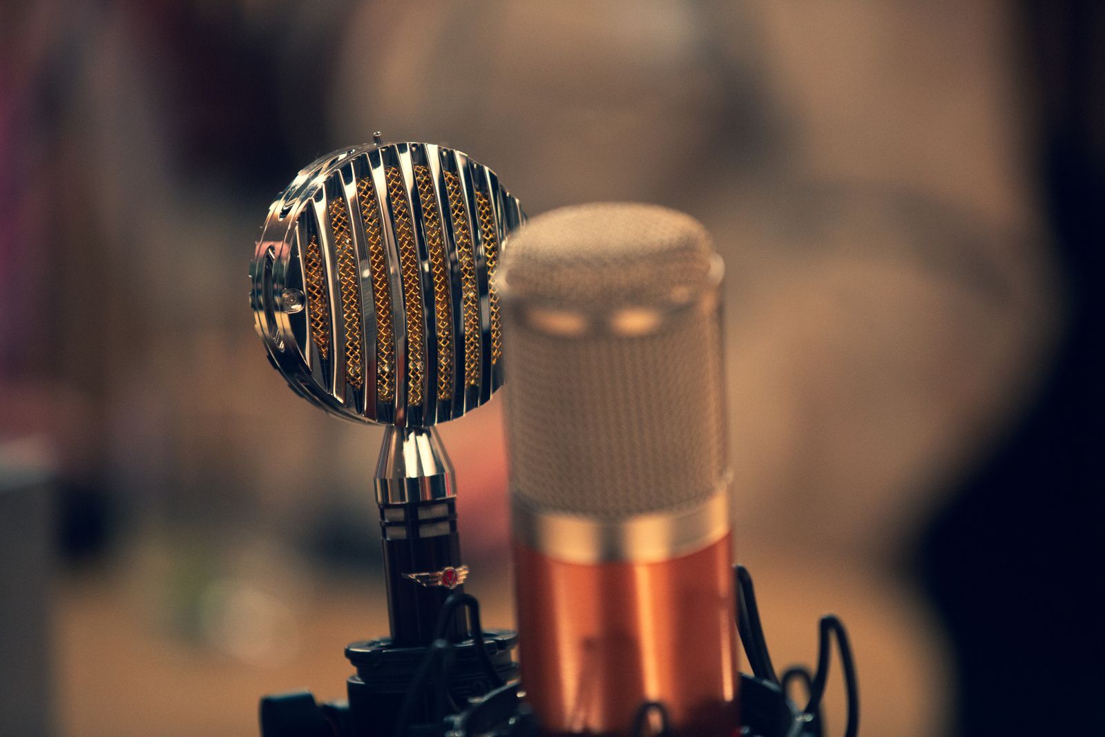 A vintage microphone